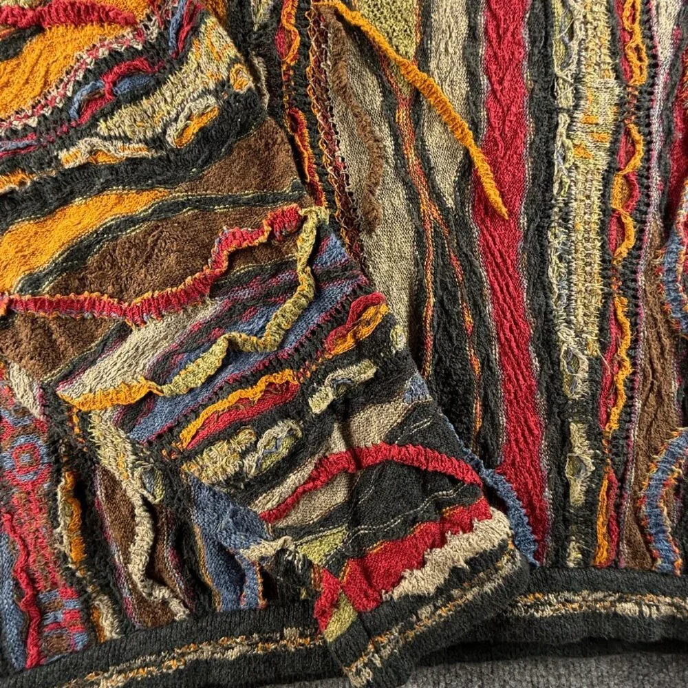 Coogi Classic Linen Blend Australia Sweater XL Pullover Colorful Authentic - Picture 10 of 16